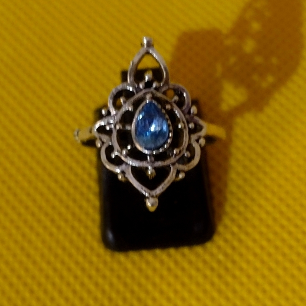 Blue Crystal Jewel Boho Ring